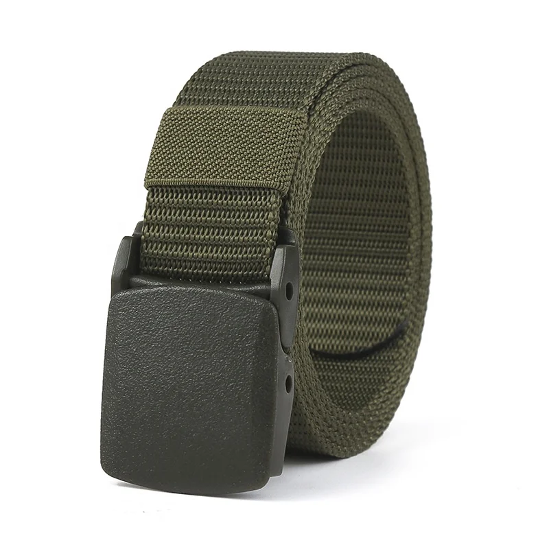 Hot Sale Nylon Belt Outdoor Camouflage Web Belt Lightweight Men Nylon Webbing Belt with Plastic Buckle