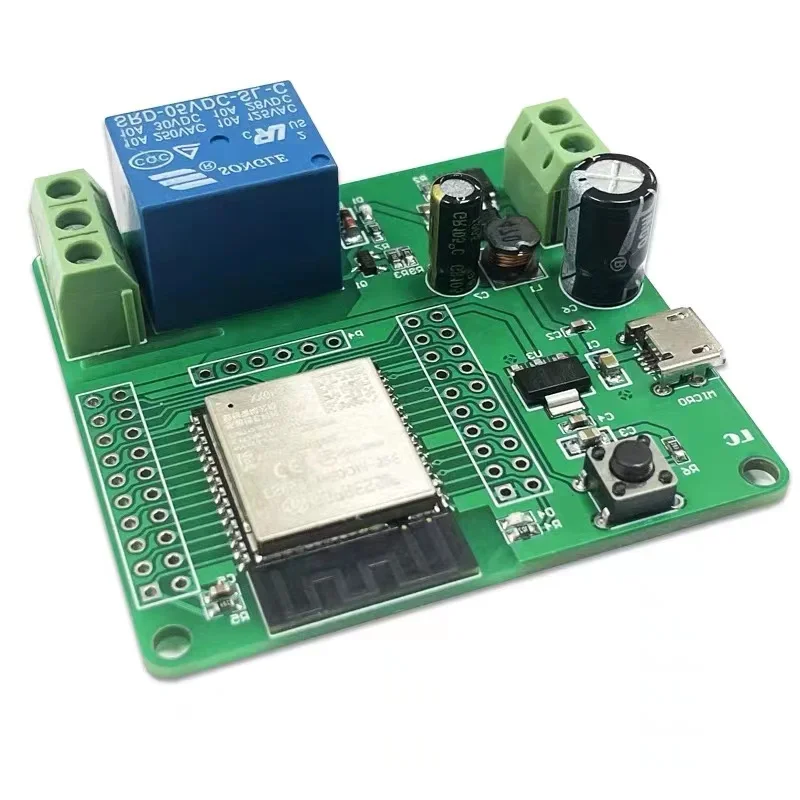 1 Channel ESP32 WIFI Bluetooth BLE Relay Module DC5-60V Power Supply ESP32-WROOM-32E Development Board I/O Port Full Pin