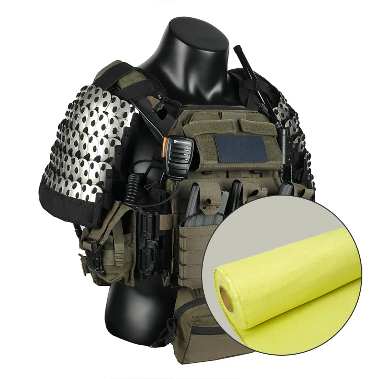 Top Sale Explosion-proof Diagonal Aramid Fabric 1500D 200gsm Flame Resistant Aramid Fabric For Protective Garments