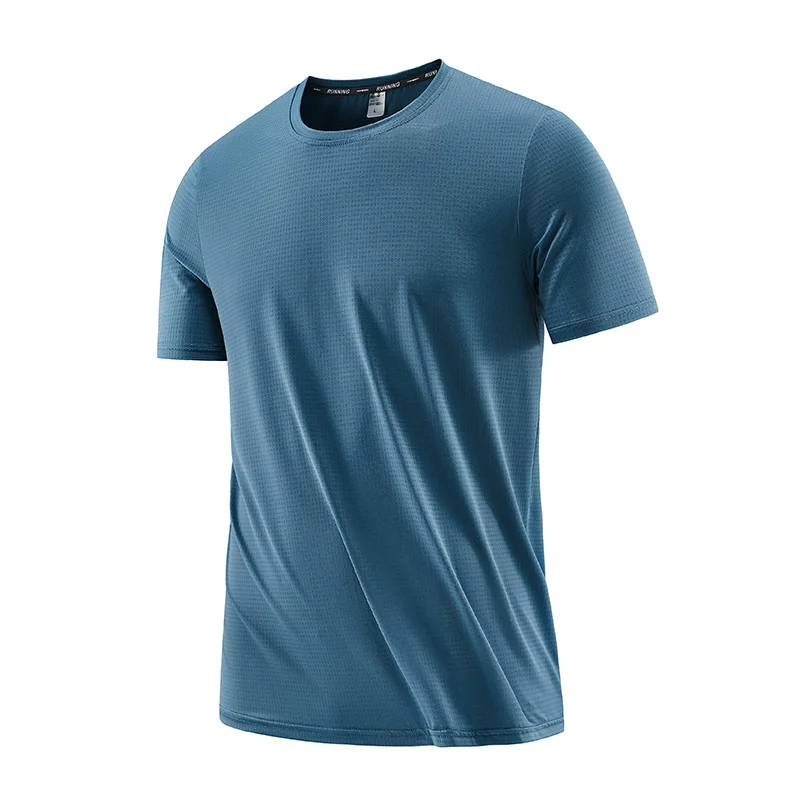 Spandex Fabric Wholesale Round Neck  T Shirt Workout designed T shirt Sport Dry Fit Men T Shirt