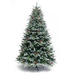 High-end Luxury PET PVC Mixed Christmas Tree with Pine Cone Needle For Christmas Decoration Ornaments