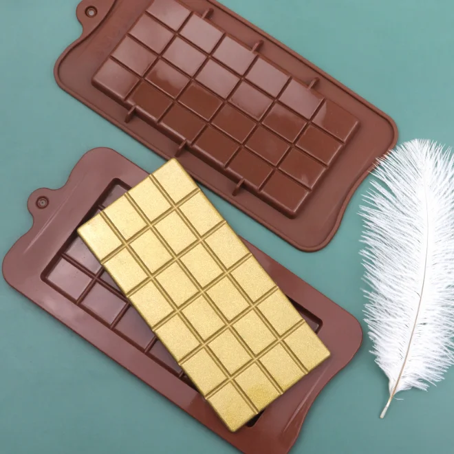 Silicone Chocolate Bar Molds Hot Chocolate Moulds Rectangle Baking Silicon Bakeware Molds Shape Wax Flexible Molds