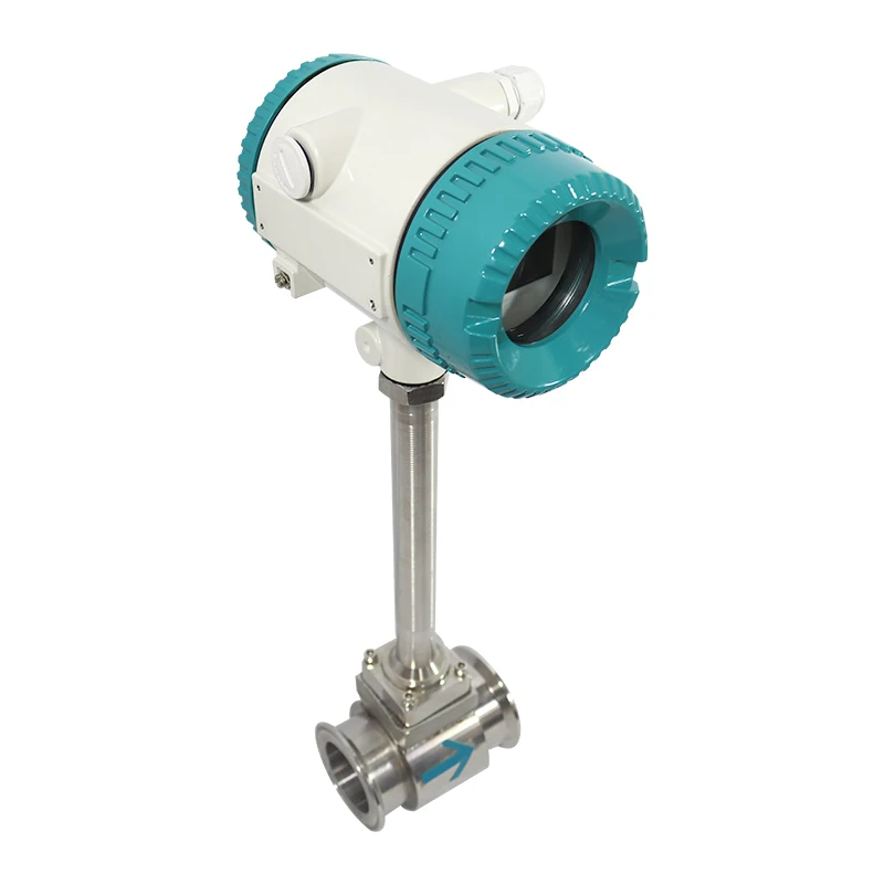 Clamp high reliability portable flow meter digital fuel meter gas air steam Vortex flowmeter