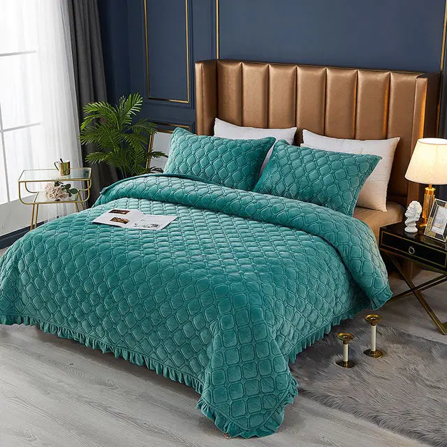 Оптовая продажа однотонное Фланелевое бархатное покрывало для кровати мягкое