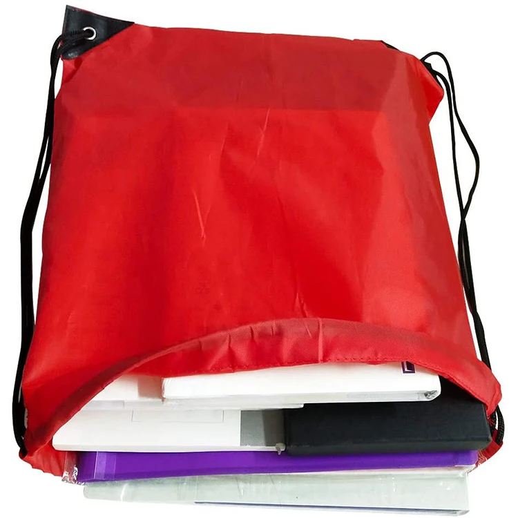 Custom Printed Full Color Durable Waterproof Polyester Drawsting Backpack