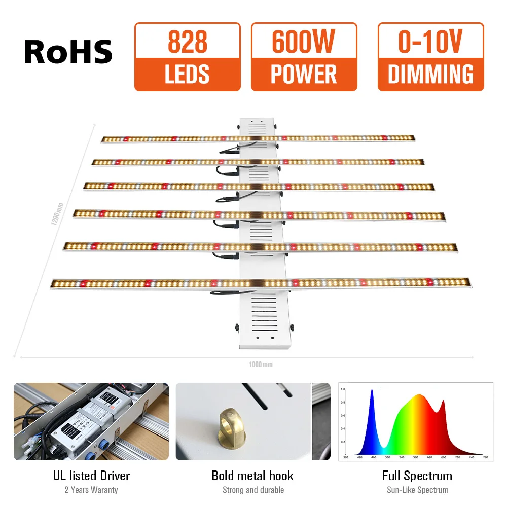 Dull spectrum led New Hot Sale  lm301h lm301b Optional 800W IP65  Plant Cultivate Grow Lights