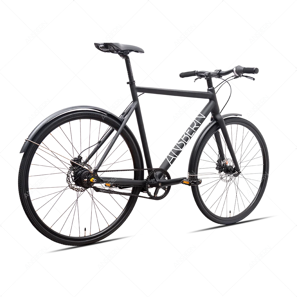 Ansbern New Design 700C Rim Microshift 8 Speed Road City Bike Belt Drive in Bicycle