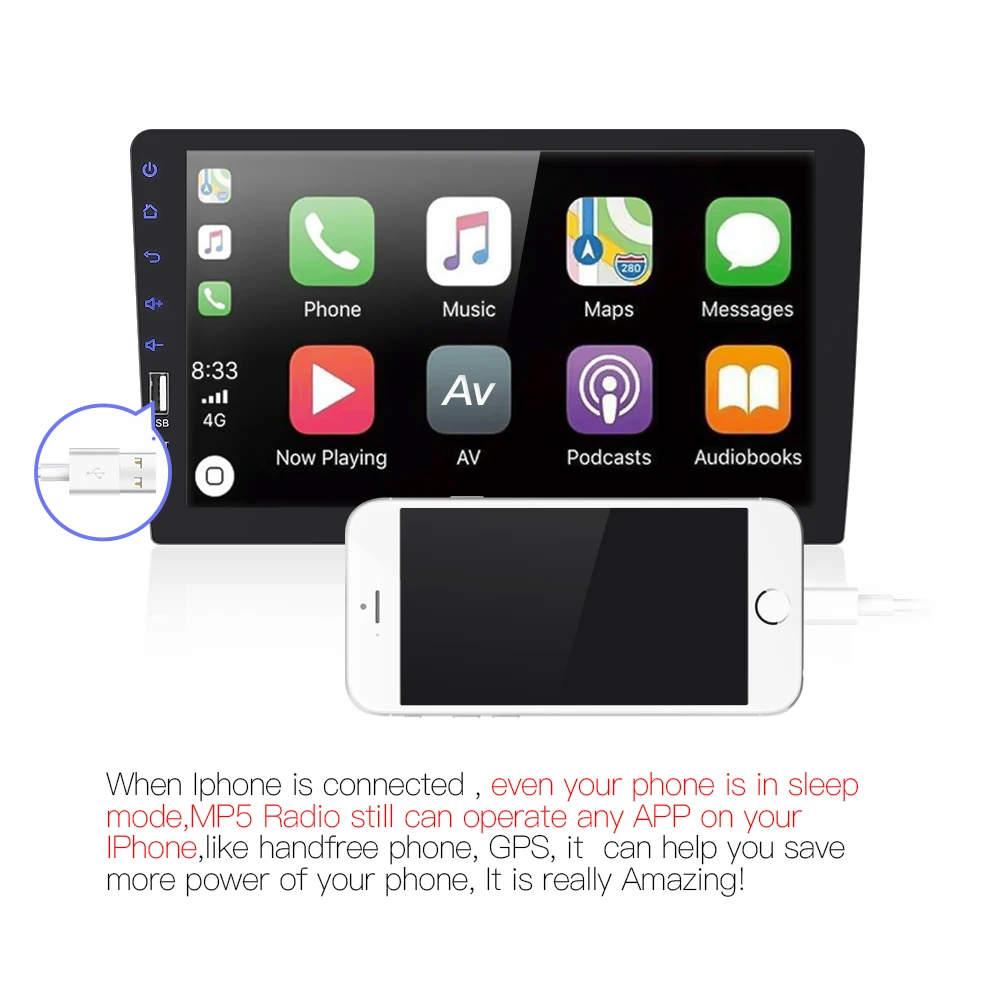 Lower Price 7' 1DIN 1+16 GB FM USB 800*480 Rear-view Camera Multimedia Android 10.0 Radio Player