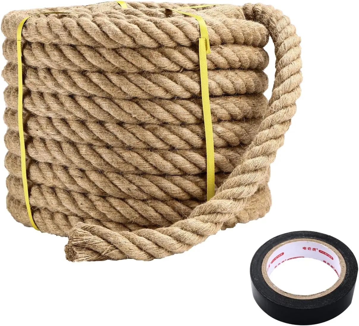 Jute Rope Thick Natural Hemp Ropes, Heavy Duty Twisted Manila Rope for DIY Arts Crafts
