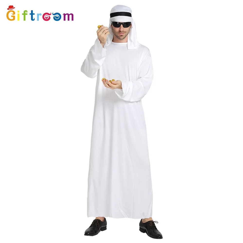 Wholesale New Halloween Carnival Cosplay Costumes Arab Emirates Prince Costume Dubai Dress Up Party