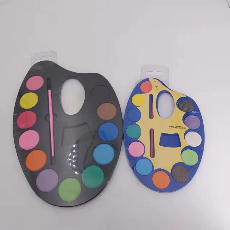 CX1-025 Water Color With Water Brush Painting Set Art Supplies Watercolor Paints Solid Color