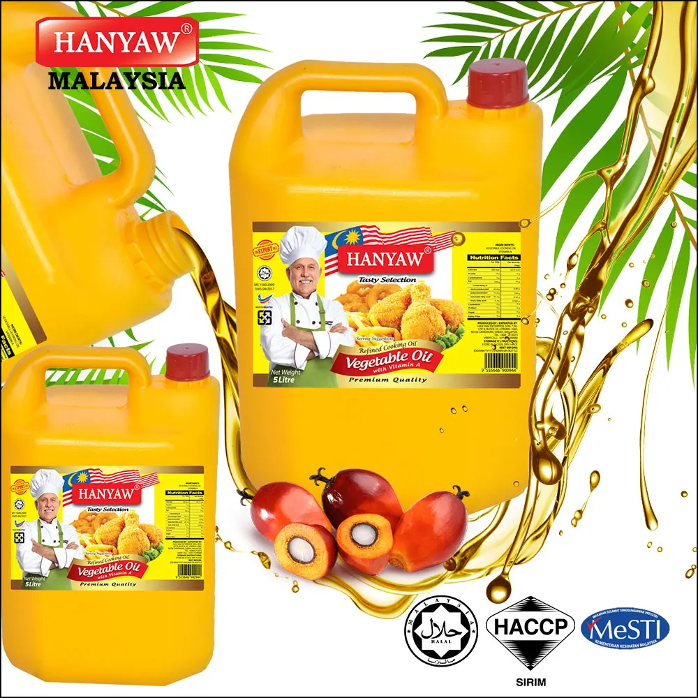 [Malaysia] Fast Shipping + Halal Certified Hanyaw Brand Olein CP8 Palm Oil Vegetable Cooking Oil ( 5 Litre/ Jerry Can )