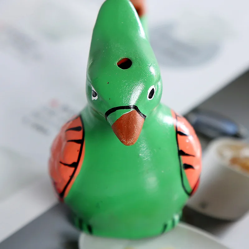 Terra Cotta Bird Water Whistle Warbler Song Ceramic Chirps Baby Bathtime Fantasy Gifts Set