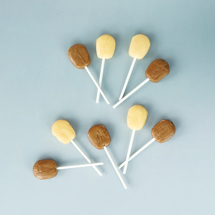 Strong Milk Taste Lollipop Chocolate Flavored Hard Candies Environmental Package Sweets for Students