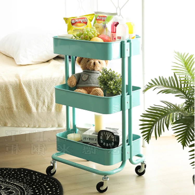 Best Storage Design Steel Metal Storage Cart Keuken Trolley Make Up Organizer Trolly