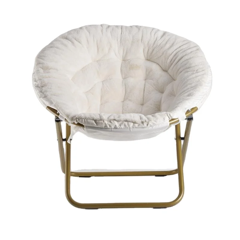 Oversized Club Folding Moon Chair Portable Camping Chair Soft Cozy Saucer Chair wholesale