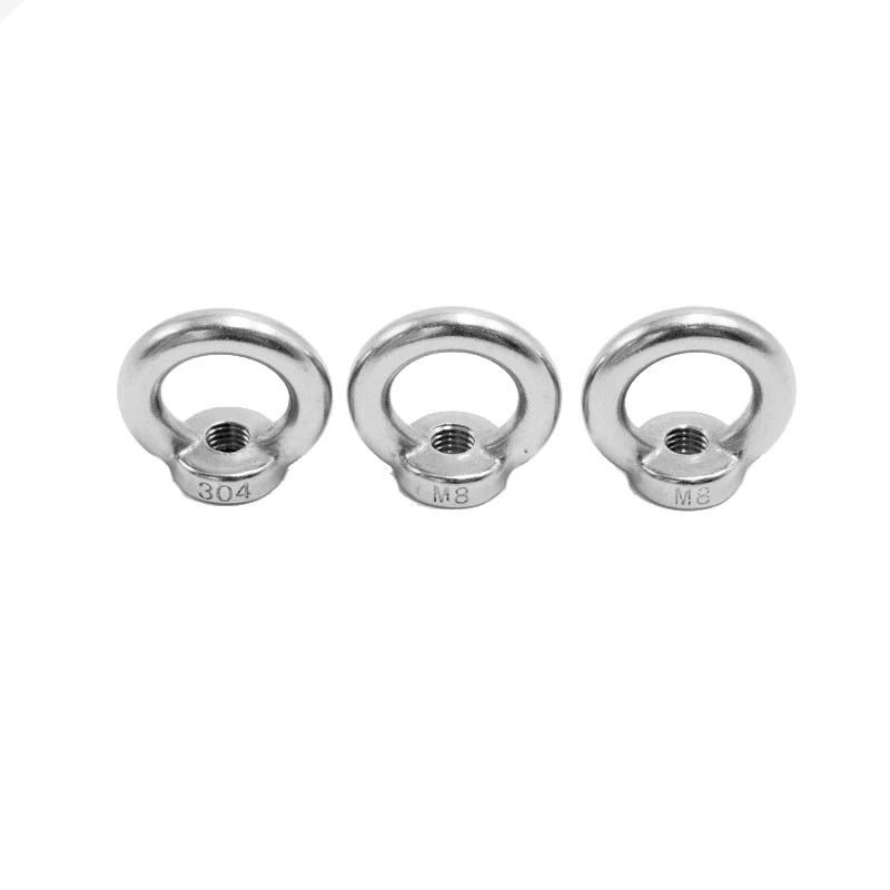 Eye Nuts Customization M8 M6 M10 M5 M12 M4 1/4 Inch Stainless Steel Eye Nuts For Factory Machinery