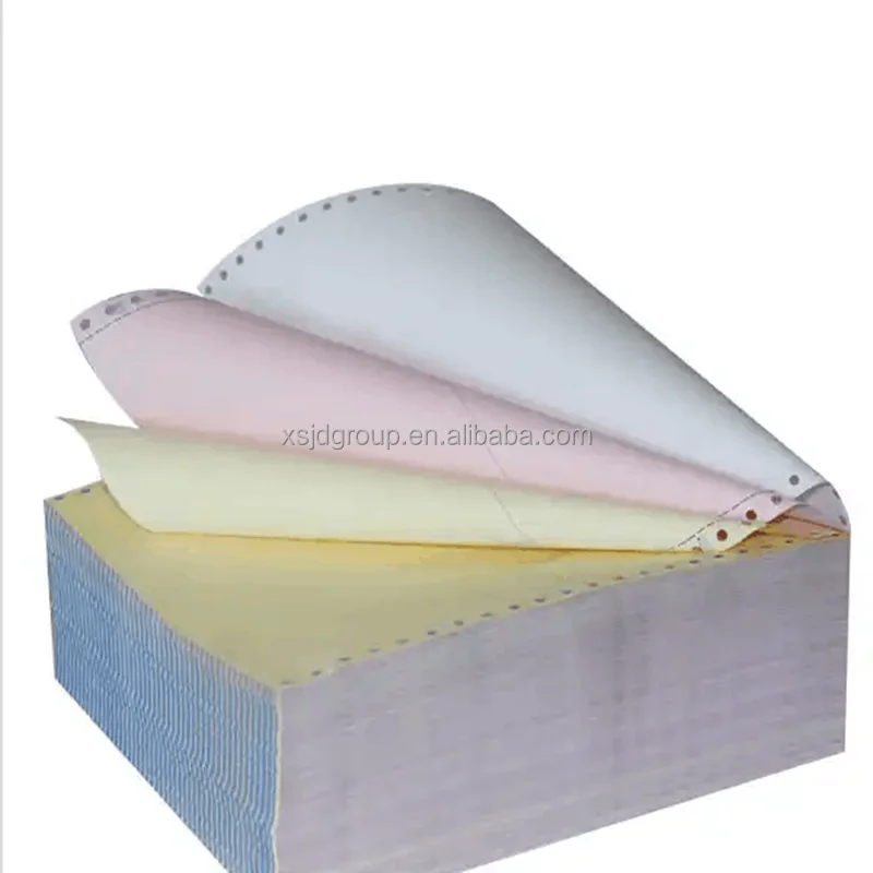 Manufacturer 3 plys 4ply continuous copy computer forms carbonless paper