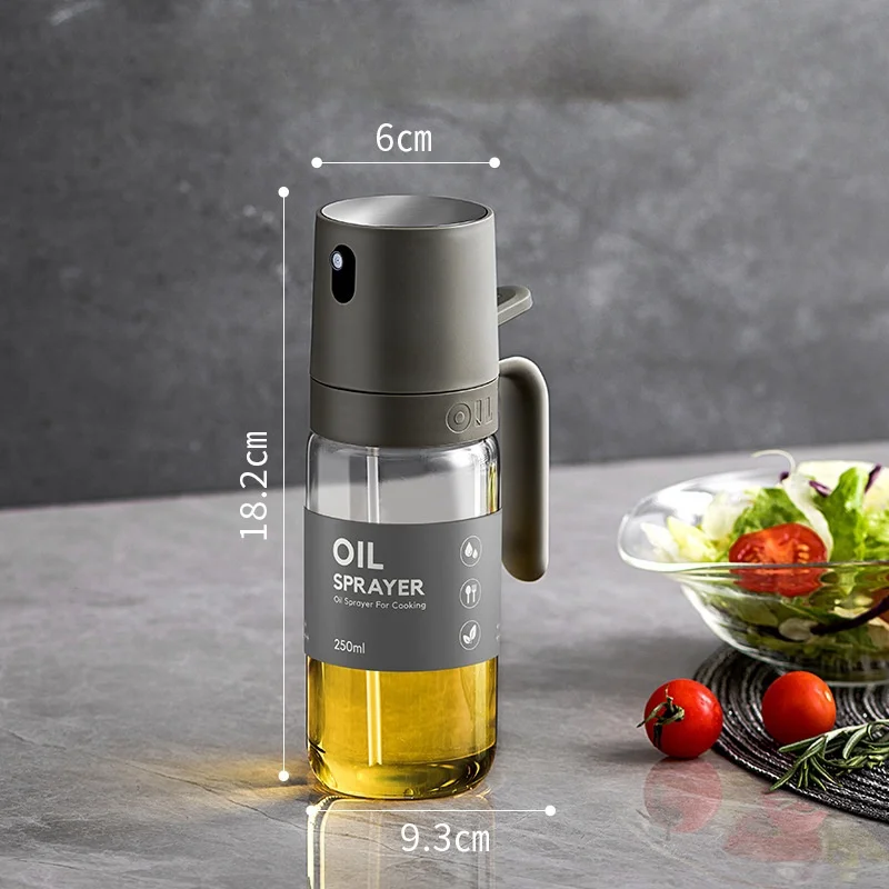 250ml Oil Dispensers Olive Oil Sprayer Mister for Air Fryer Salad Baking Cooking Wine Vinegar Soy Sauce Oil Spray Bottle