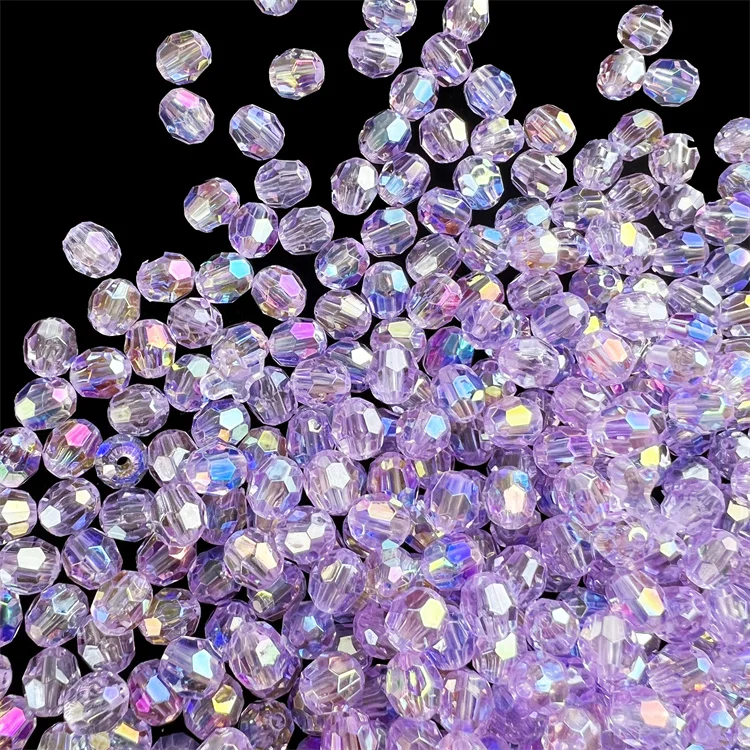 AB Color 32 cut Angle bead DIY acrylic magic bead curtain make straight hole handmade jewelry material mix