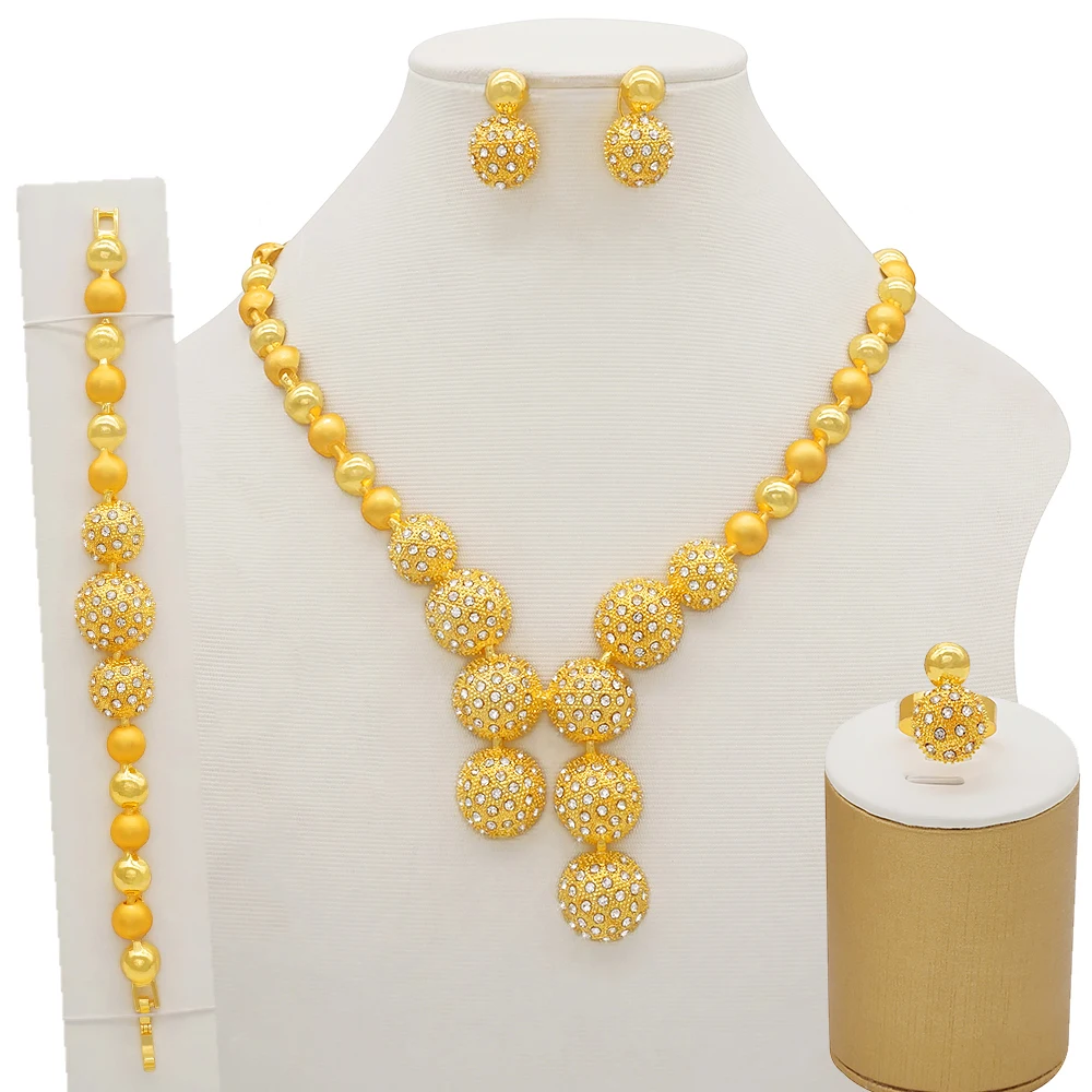 neckless wholesale high quality bridal jewelry set african necklaces jewelry set girls  BJ845