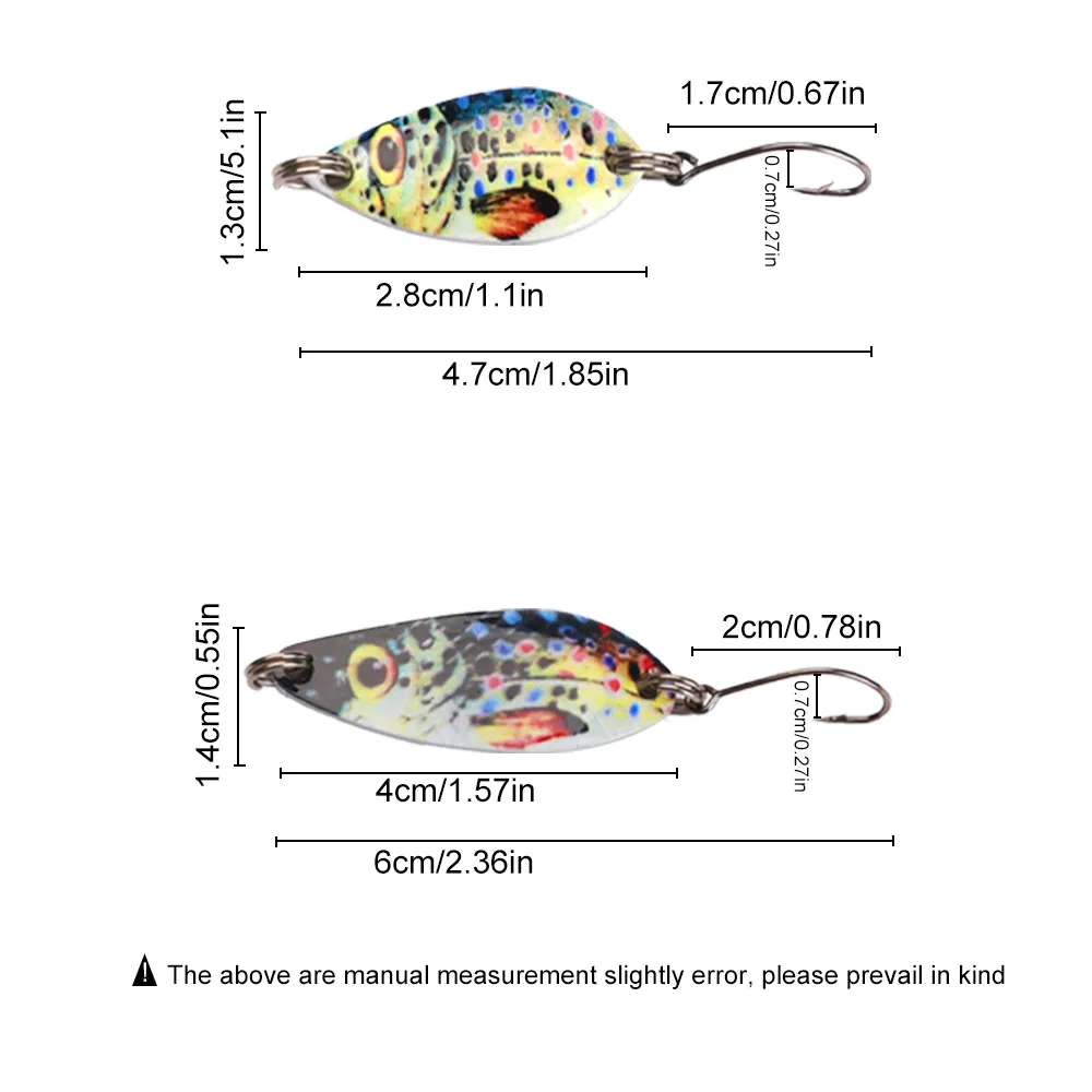 NEW OEM 10PCS Trout Spoon Lure Set Metal Bait 3.5g 5g Mixed Colors Pesca Freshwater Fishing Tackle Isca Artificial Lake