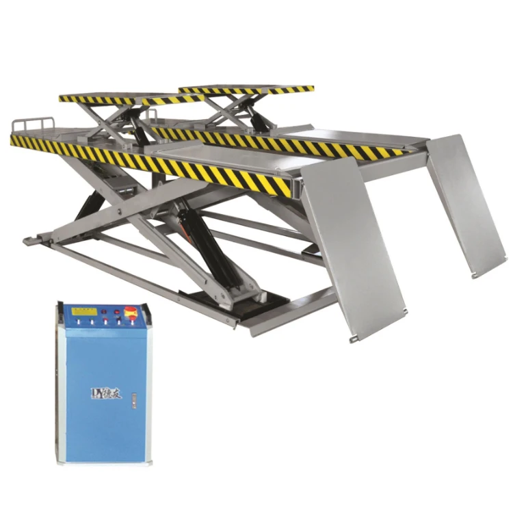 Super thin auto body repair hoist equipment four wheel alignment hydraulic car scissor lift