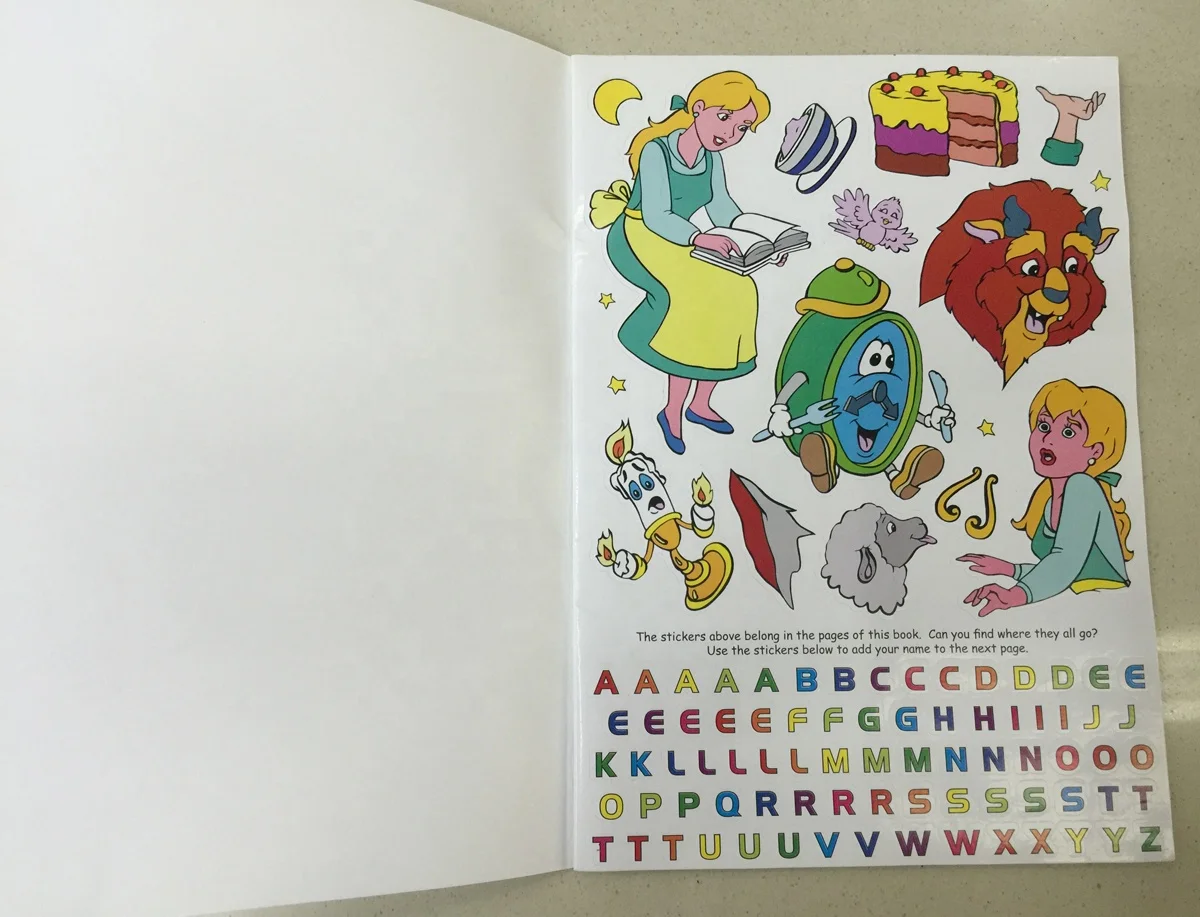 Cheap 2021 attractive designs high quality soft cover children colouring activity book with stickers