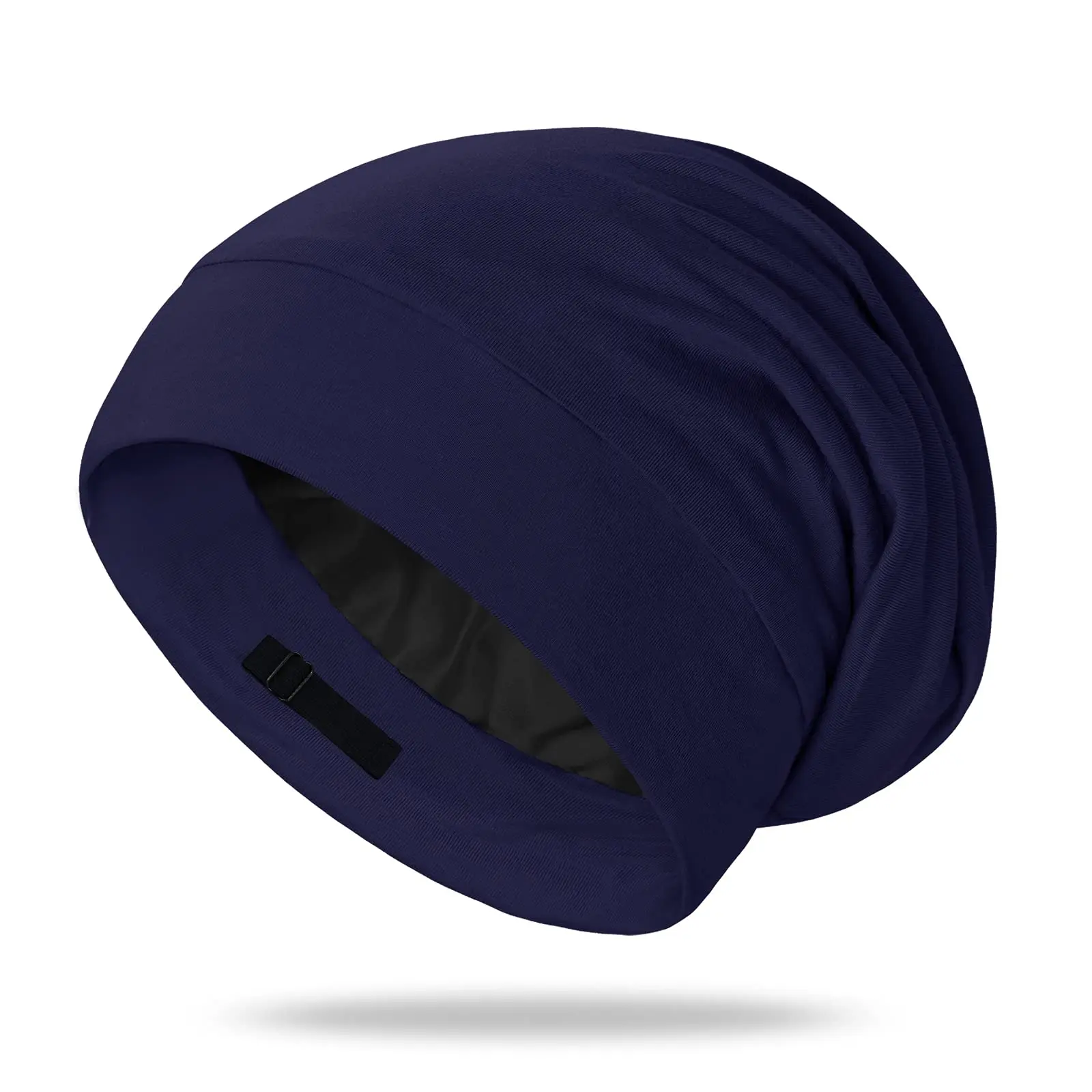 Double layers Modal Mulberry Silk Bonnet Silk Hair Bonnet for Sleeping Silk Sleep Cap Hair Warp with Adjusting Buckle