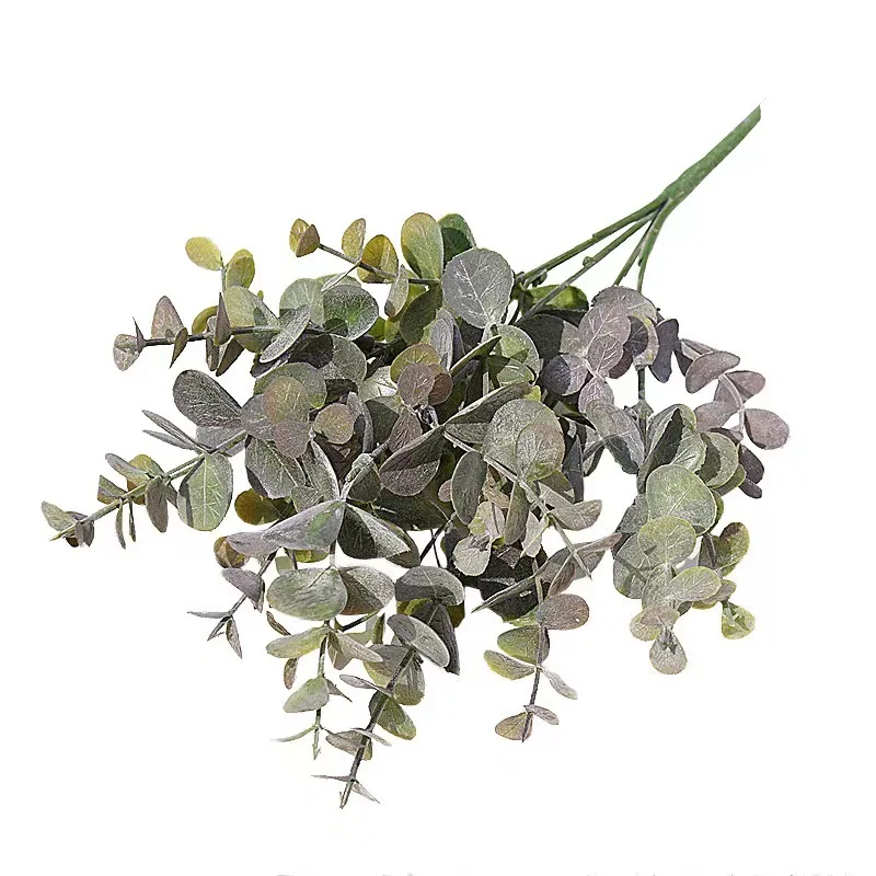High quality Wholesale Eucalyptus Artificial leaves stem DIY grass eucalyptus for party