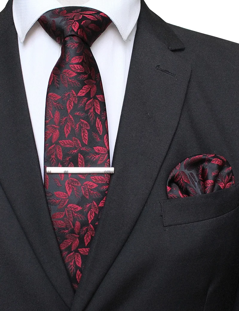 Оптовая продажа, Модный повседневный мужской галстук в европейском и американском стиле с узором листьев, галстук, мужской галстук