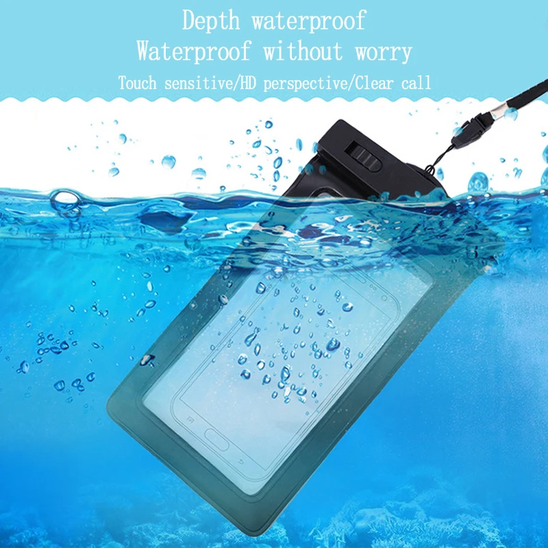 Waterproof Cellphone Case Bag for Swimming Turn Buckle PVC Mobile Phone Case Cover