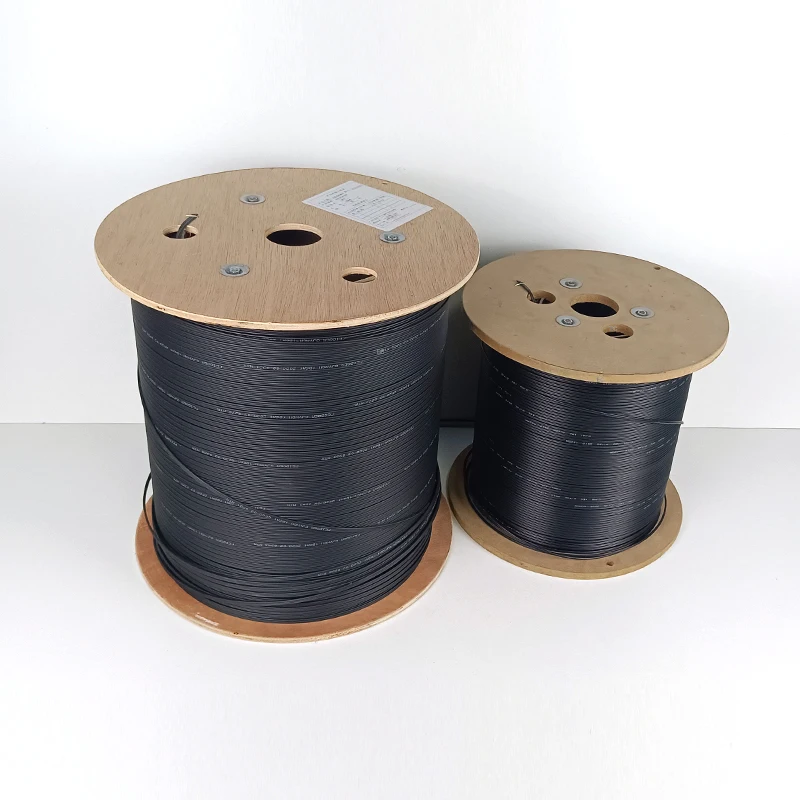 GJXFH in the access network with a black Lsoh Low Smoke Zero Halogen(LSZH) out sheath FTTH fiber optic drop cable for indoor