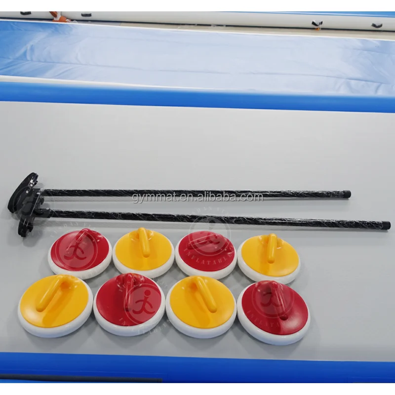 Mobile Artificial Ice Skating Rink Curling game Interactive Curling Game Inflatable Street Curling Express Rink Floor