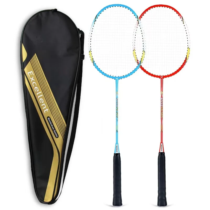 67.5cm High Quality 100% Full Carbon Graphite Badminton Racket Slightly Soft Light and Offensive for Sports Iron Grip