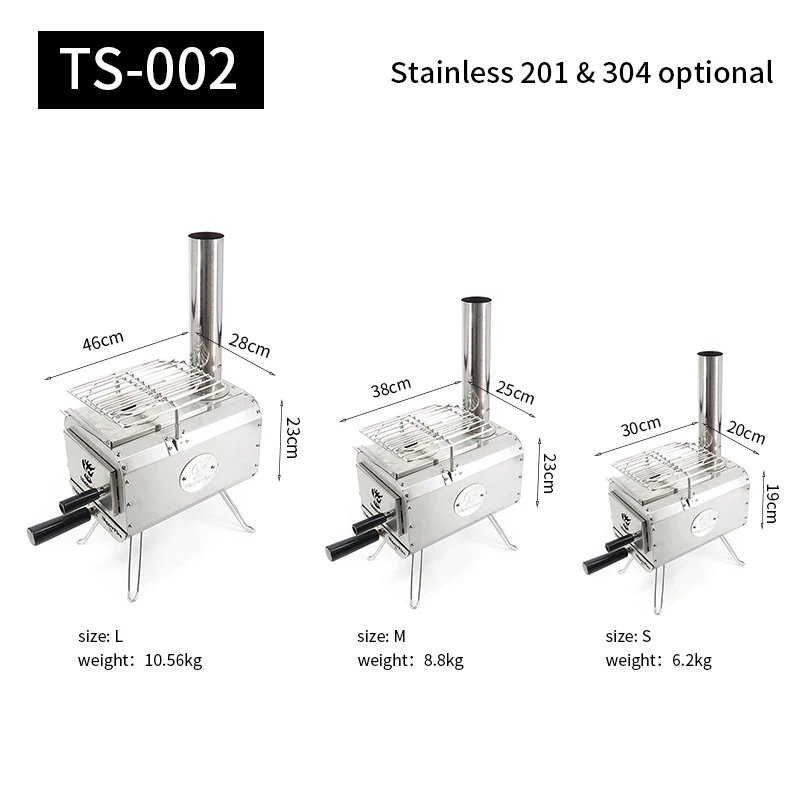 Outdoor Home Modern Design Sale Portable Bbq Cook Fire Steel Mini Folding Wood Burning Rocket Camping Hot Tent Heating Stove