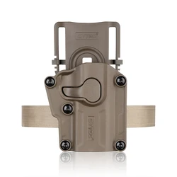 FDE universal tactical holster with low ride belt loop fit for more than 100 models