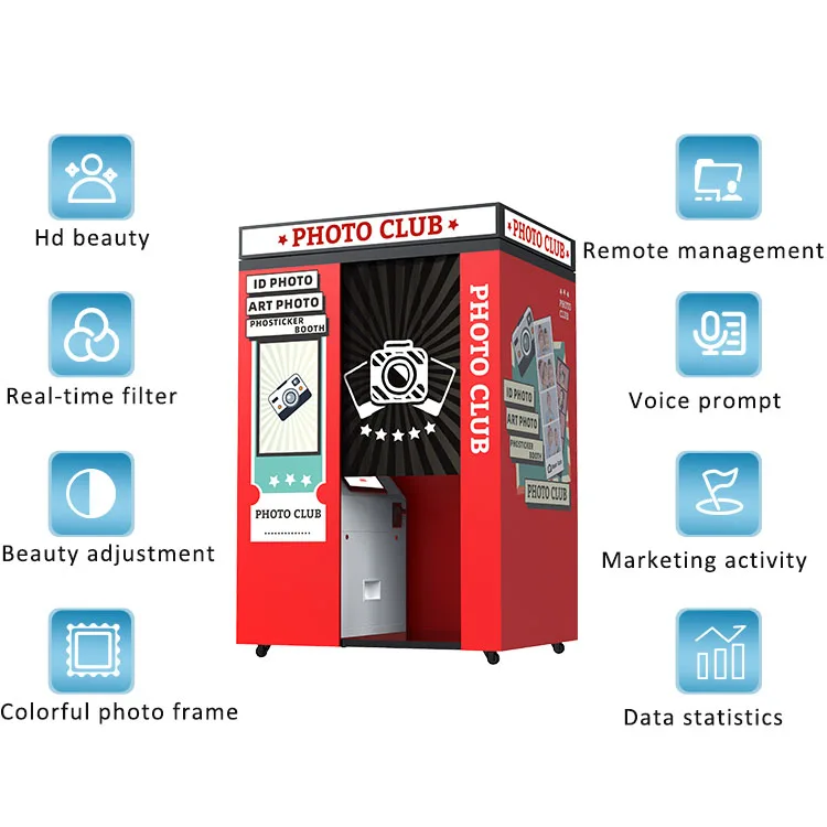 Digital Dual Port Printers Photobooth Machine Korean Photo Booth Photobooth Remove Background High Technology