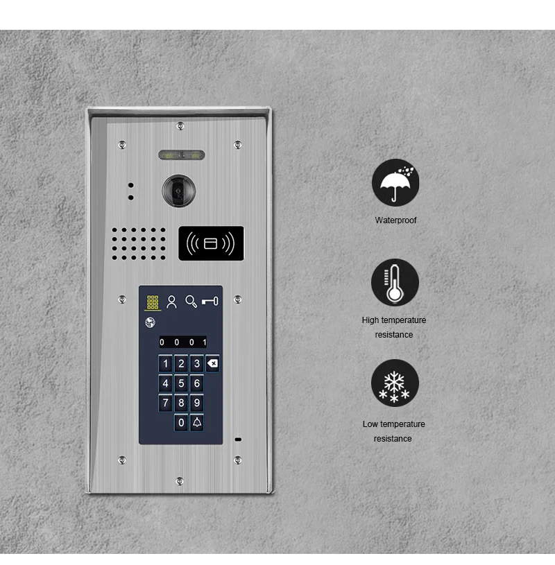 2 wire multi apartments intercom system doorbell 10 inch color video door phone for 7 family