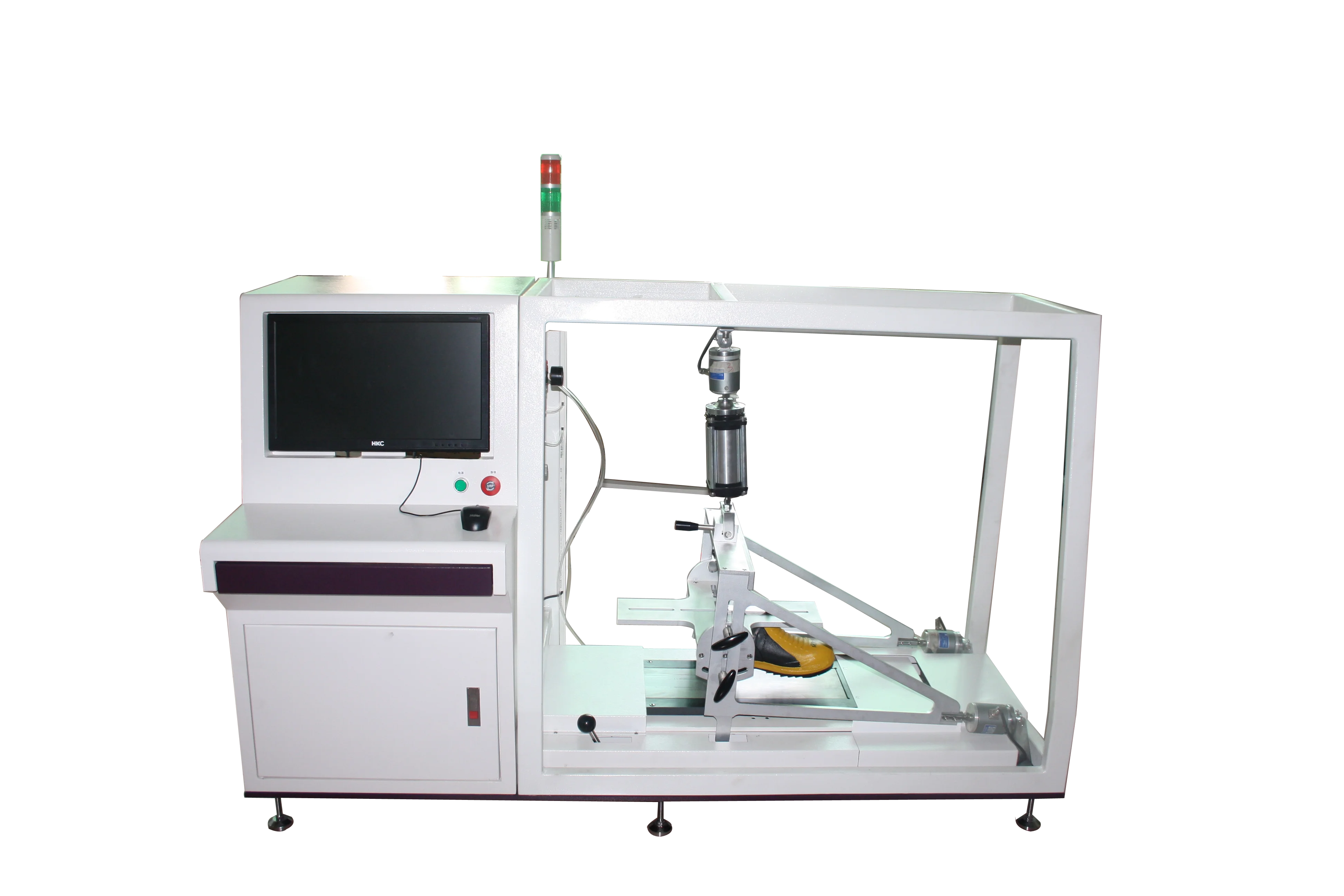 Friction Coefficient  Footwear and Floorings Rectangle Steel Footwear Testing Equipment To Test Shoe Outsole Slip Resistance