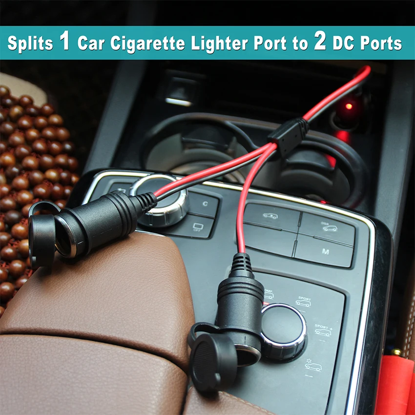 Female Car Charger Connector 12V Cigar Power Supply Plug 2x socket for Breast Pump Car Vehicle Lighter Adapter