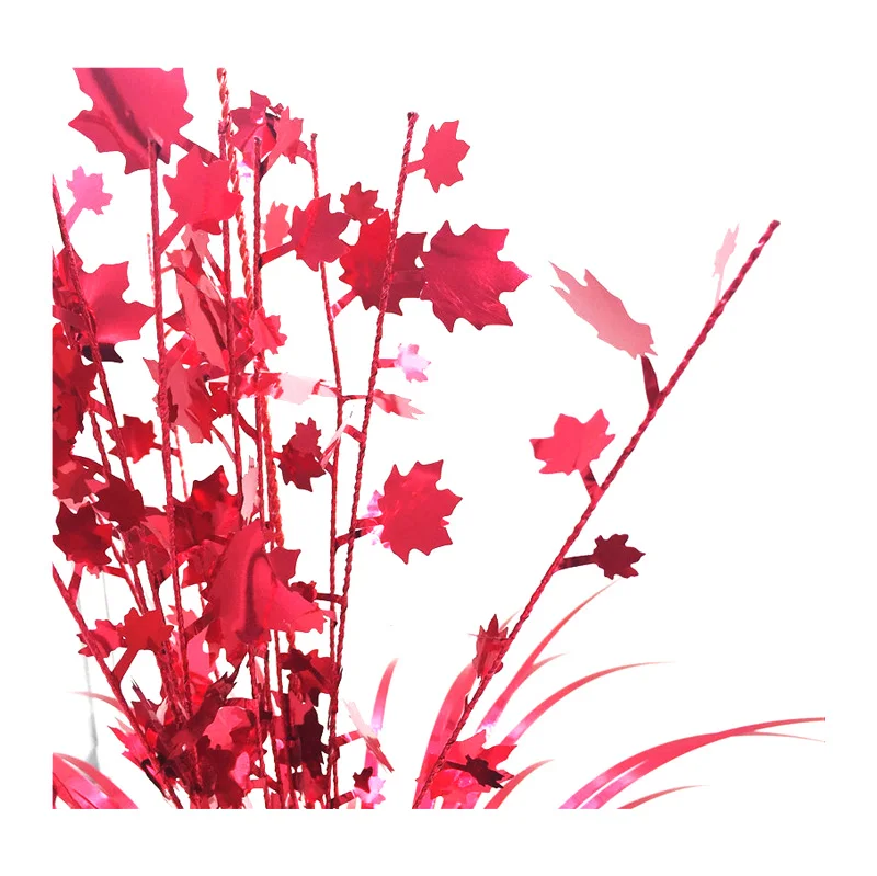 
New Maple Leaf Design Tinsel Balloon Weight Table Centerpiece Tree for Party Decoration 
