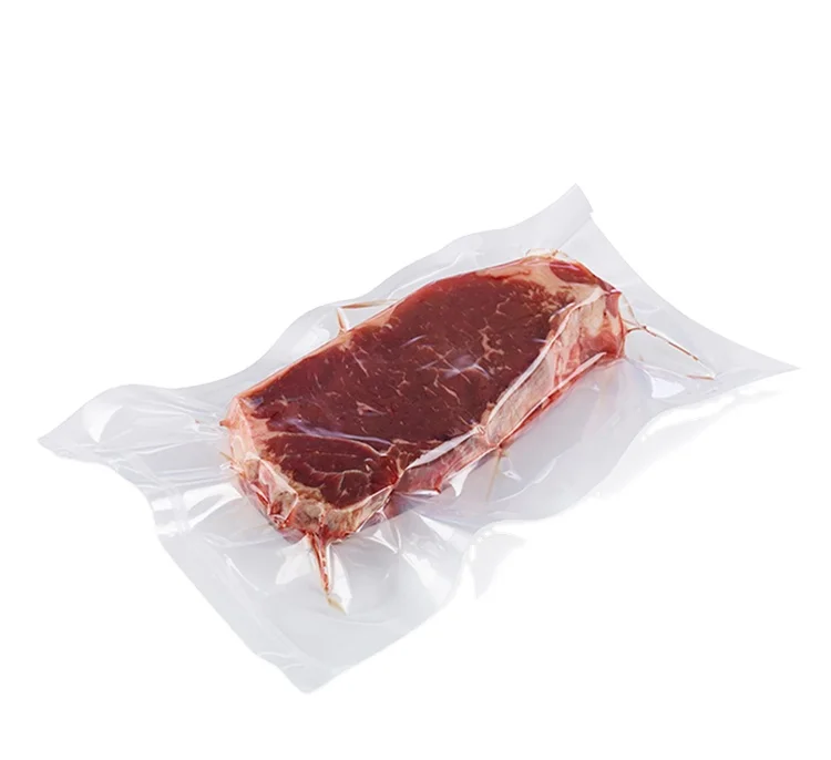 sac demballage en plastique Custom printed meat dry food 3 sides seal frozen food grade nylon plastic packaging vacuum bags