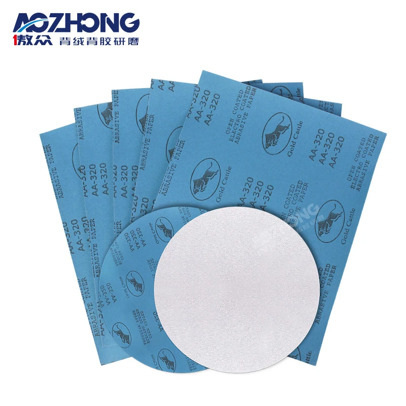 High Efficient  Grinding Brown fused alumina  Square sandpaper Sanding Disc Abrasive Sanding Paper 6 inch For Car Polishing