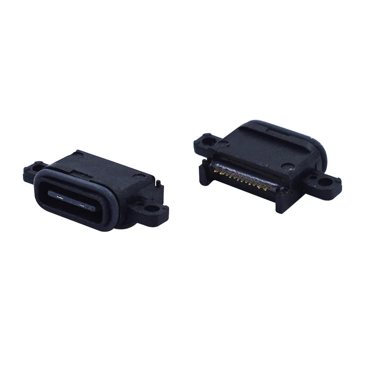 USB C PCB Sealed Type c 16 pin Waterproof IP67 connector SMT type Surface mount Chinese manufacturer