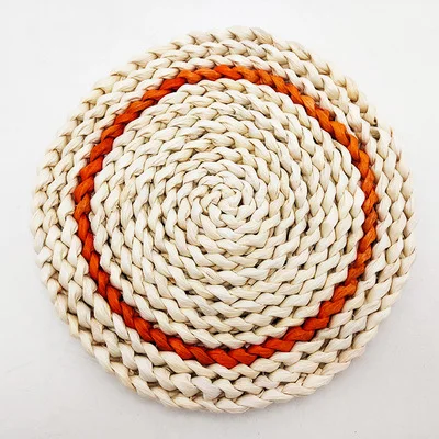 Japan Style Handmade Natural Corn Husk Table Mat Heat Insulation Placemat Casserole Pad Decoration Mat