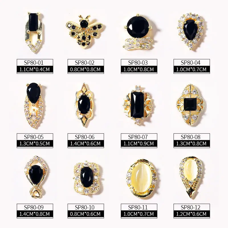 Luxury Rhinestones Nail Stone 3D Nail Art Decorations Jewelry Zircon Nail Charms