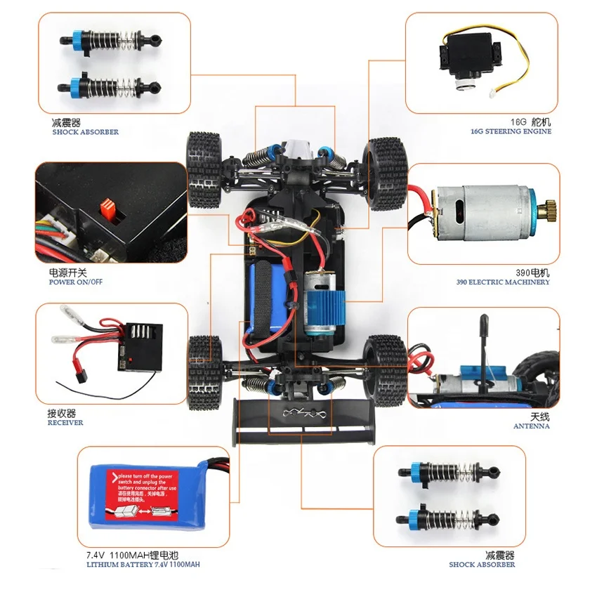 RTS wltoys A979 1:18 RC truck 4x4 high speed car Full proportional all field Electric Off-road big-legged Vehicle RTR 4WD