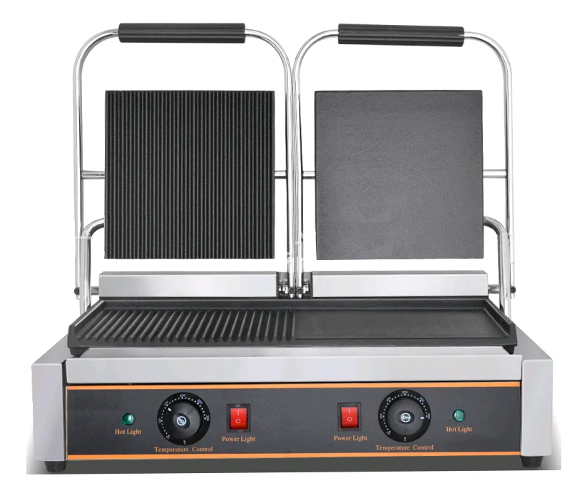 GRACE Professionnel Cast Iron Gas/Electric Sandwich Maker Contact Panini Press Grill