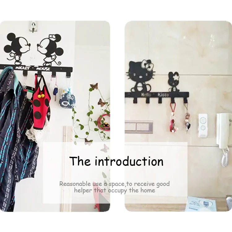 
New design home use cast iron hook wall animal cartoon decoration mount hanger 